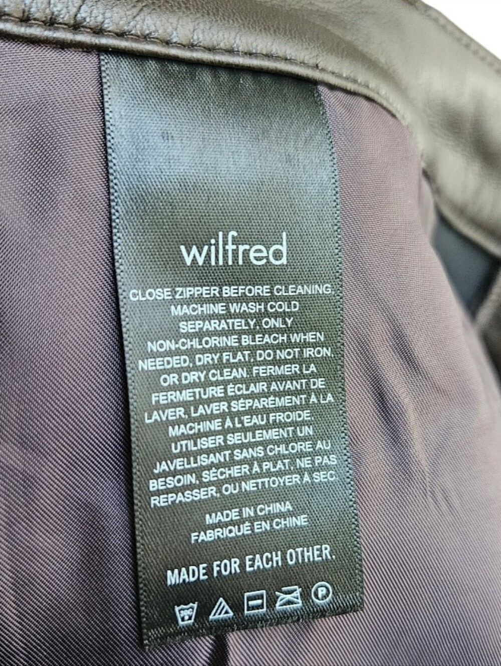 Aritzia Wilfred The Melina High Waisted Vegan Leather Pants Dark Brown Size 6 - Picture 13 of 13